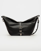 BOLSO BAMBU EN CUERO LISO SATINADO