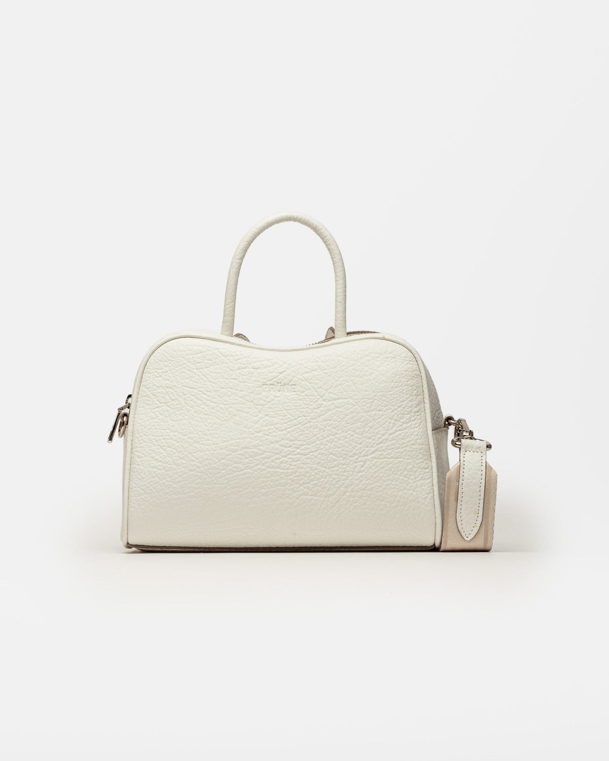 CARTERA DE MANO THE CLUB EN CUERO GRANEADO